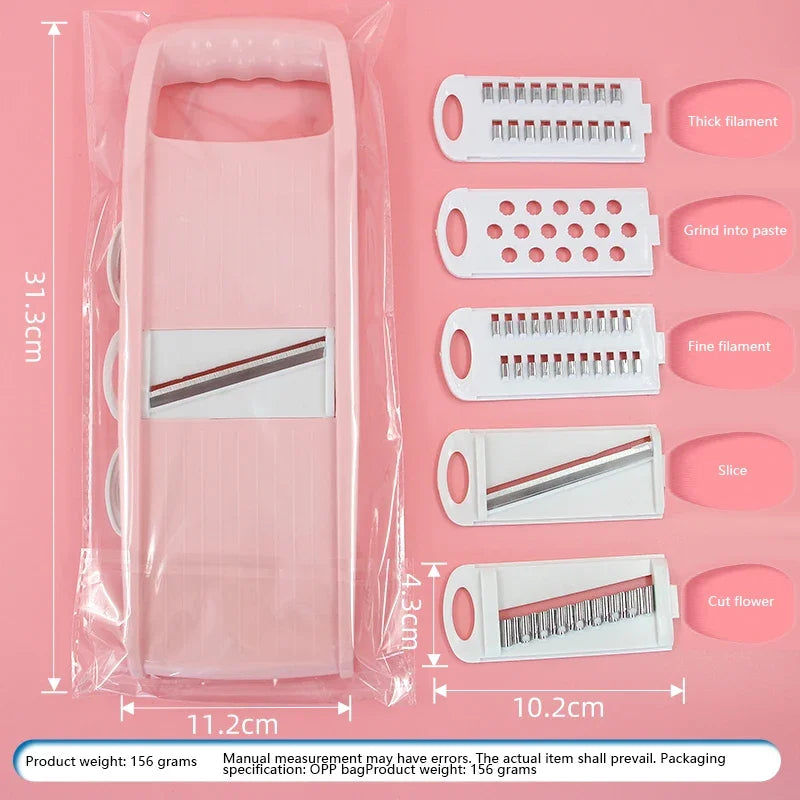 2025 Viral 5-in-1 Vegetable Chopper - Multi-Functional Onion Slicer Dicer Kitchen Gadget Dazzle