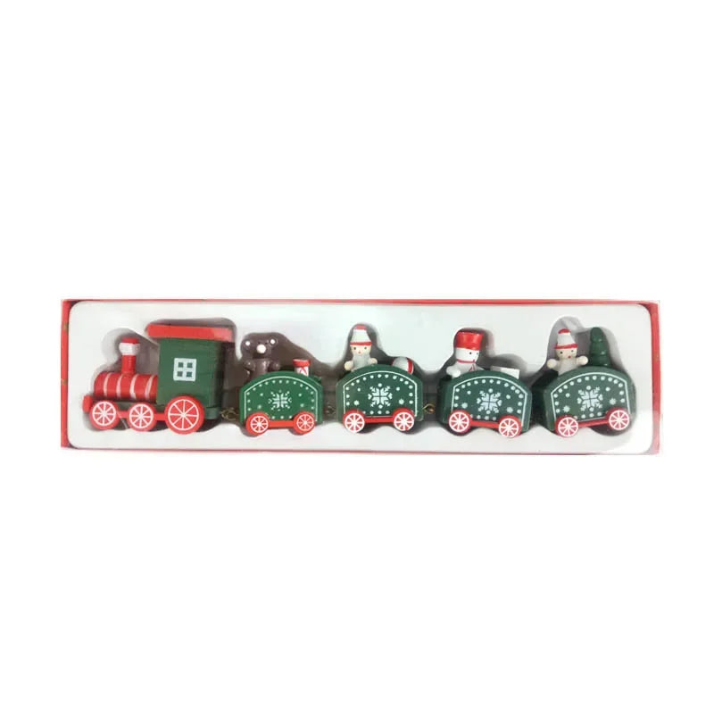 Wooden Christmas Small Train Xmas Ornaments Merry Christmas Decor For Home Happy New Year 2025 Creative Kids Naviidad Gifts Gift Dazzle Frenzy