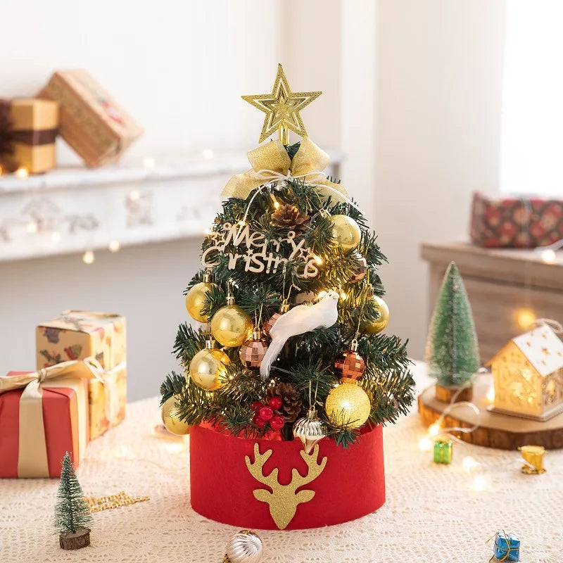 2025 New DIY Christmas Tree Mini Christmas Tree Set 45-60cm Tabletop Home Decoration Dazzle Frenzy
