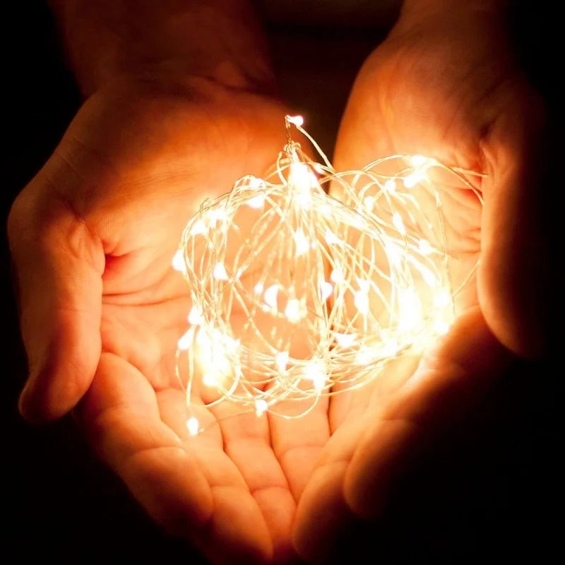 20M USB LED String Lights Copper Silver Wire Garland Light 5V Waterproof Fairy Lights Party Decoration For Christmas Wedding Dazzle Frenzy