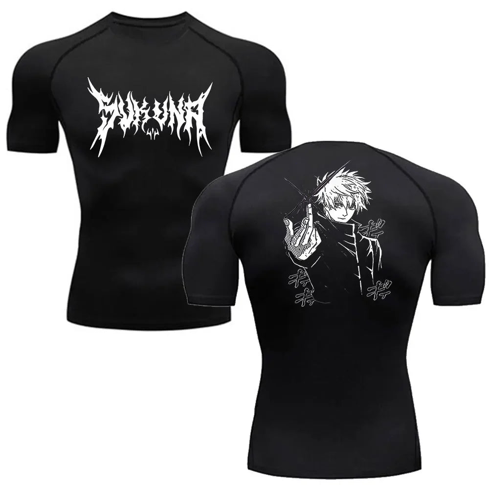 2025 Viral Jujutsu Kaisen Compression Shirt - Anime Fitness Gym T-Shirt Breathable True Fit Dazzle