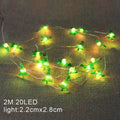2M 20leds Christmas Decoration Garland Lights String Santa Claus Snowflake Battery Powered New Year Party Wedding Fairy Light Dazzle Frenzy