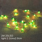 2M 20leds Christmas Decoration Garland Lights String Santa Claus Snowflake Battery Powered New Year Party Wedding Fairy Light Dazzle Frenzy