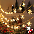 2M 20leds Christmas Decoration Garland Lights String Santa Claus Snowflake Battery Powered New Year Party Wedding Fairy Light Dazzle Frenzy