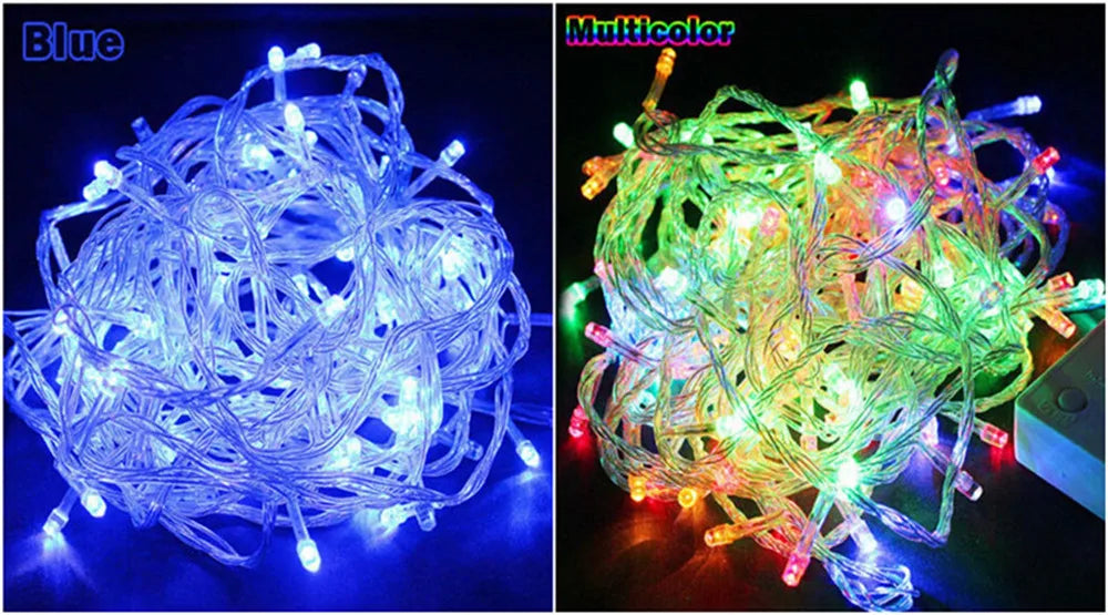 Christmas Lights 5M 10M 20M 30M 50M 100M Led String Fairy Light 8 Modes Christmas Lights For Wedding Party Holiday Lights Dazzle Frenzy