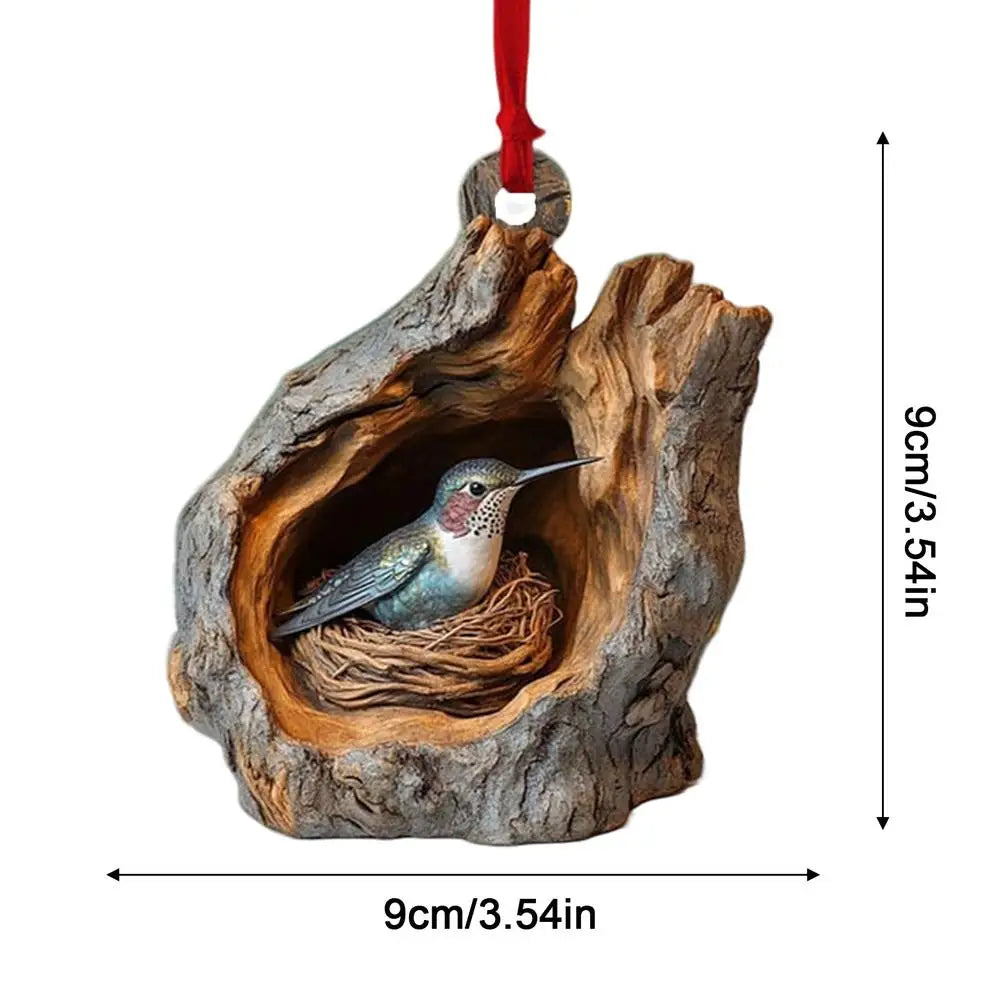 Animal Christmas Ornaments 2D Cute Christmas Acrylic Pendant Animal Raccoon Owl Squirrel Hedgehog Bunny Bird Wildlife Ornaments Dazzle Frenzy