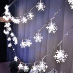 10/20/80Leds Snowflake String Garland Fairy Lights USB/Battery Powered Christmas Tree Holiday New Year Bedroom Decoration Lamps Dazzle Frenzy