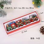 Wooden Christmas Small Train Xmas Ornaments Merry Christmas Decor For Home Happy New Year 2025 Creative Kids Naviidad Gifts Gift Dazzle Frenzy