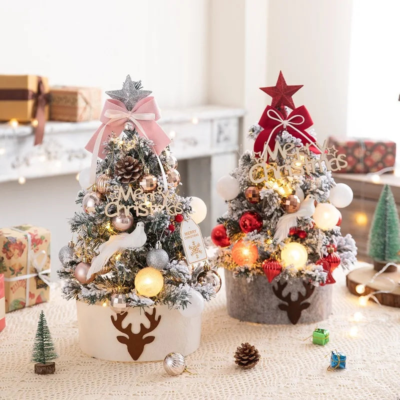 2025 New DIY Christmas Tree Mini Christmas Tree Set 45-60cm Tabletop Home Decoration Dazzle Frenzy