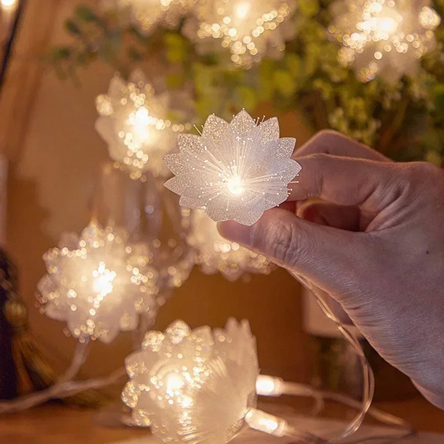 2/3M LED Fiber Optic Fairy Light Battery-operated Garland Christmas Decoration Party New Year's Decor Artificial Flowers Festoon Dazzle Frenzy