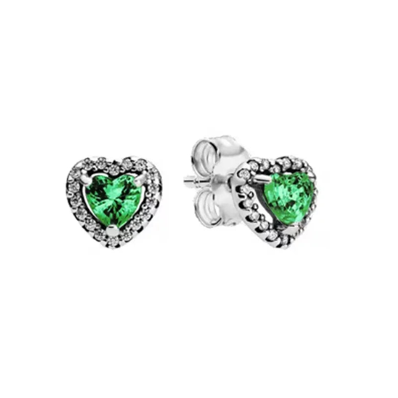 Charming 925 sterling silver new special sale heart-shaped crystal zircon earrings women's Christmas surprise jewelry to lover Dazzle Frenzy