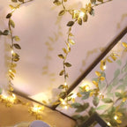 Golden Tiny Leaves Fairy Light Sliver Leaf Battery Powerd Led Copper Wire String Lights For Wedding Home Party DIY Xmas Decor Dazzle Frenzy