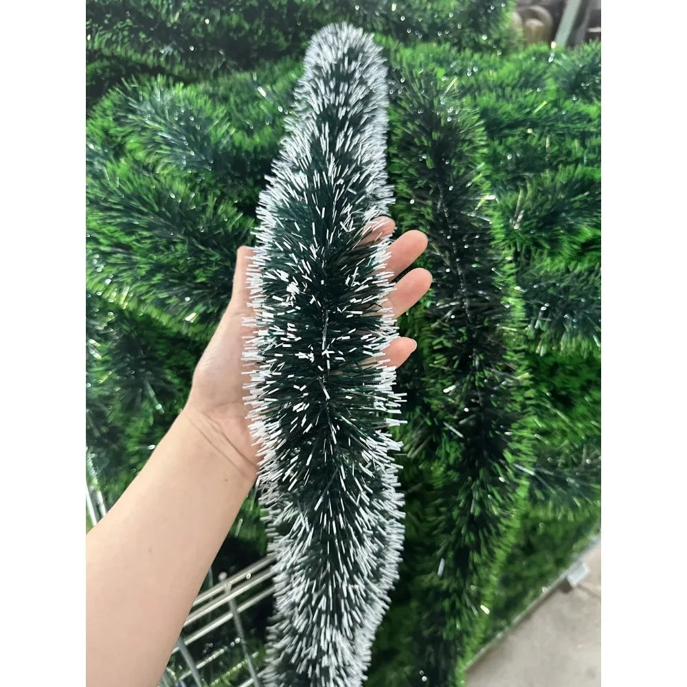 1pc 2M Christmas Green Cane Ribbons Garland DIY Xmas Tree Ornaments Green Cane Ribbons Wreath Hanging Pendent Home Decoration Dazzle Frenzy