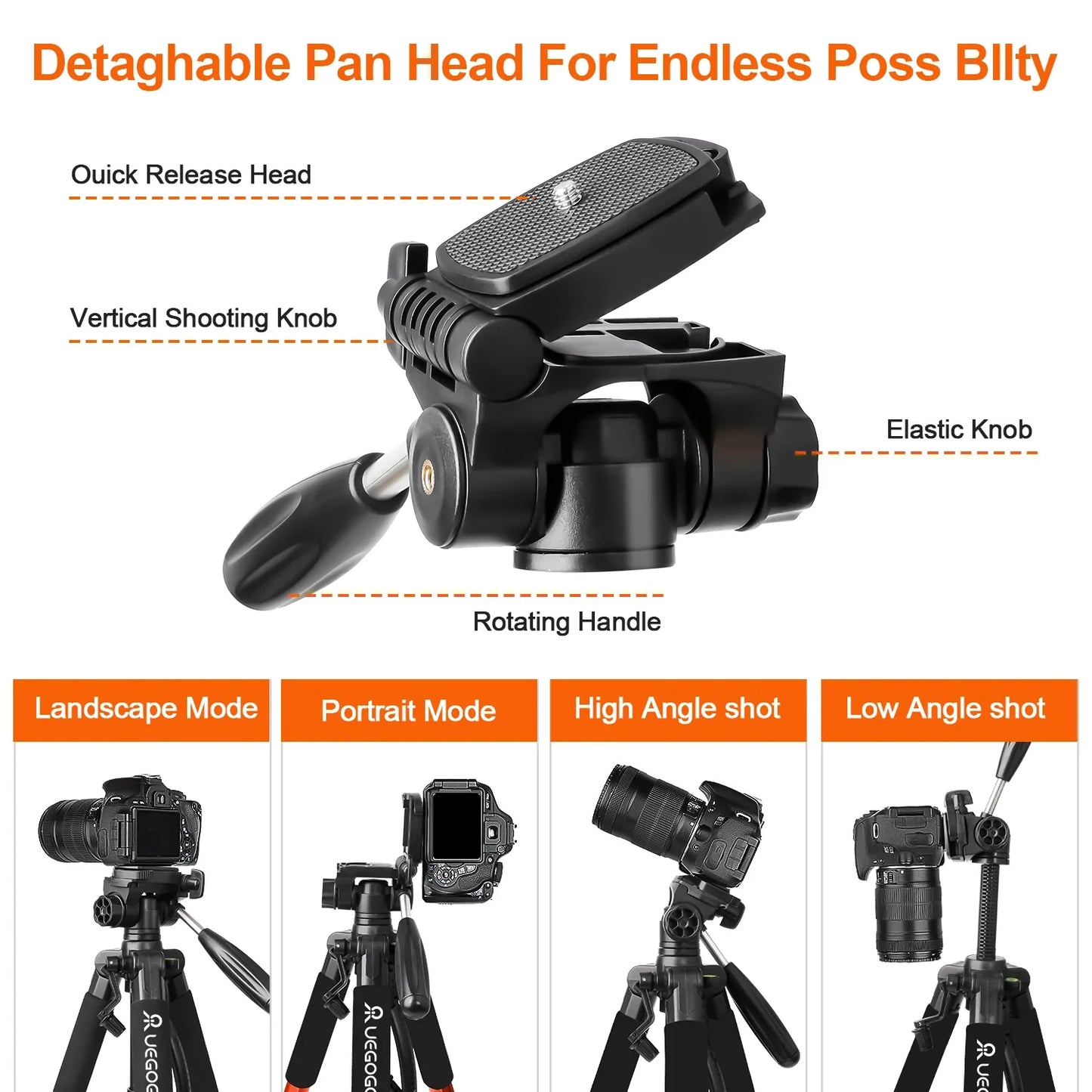 2025 Viral 74" Professional Aluminum Tripod - DSLR Smartphone Projector Robust Support Dazzle