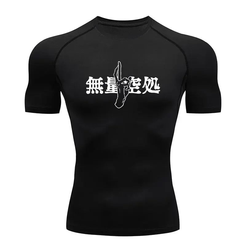 2025 Viral Jujutsu Kaisen Compression Shirt - Anime Fitness Gym T-Shirt Breathable True Fit Dazzle