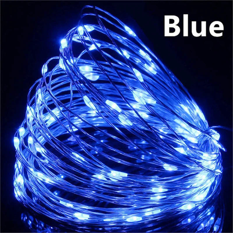 20M USB LED String Lights Copper Silver Wire Garland Light 5V Waterproof Fairy Lights Party Decoration For Christmas Wedding Dazzle Frenzy