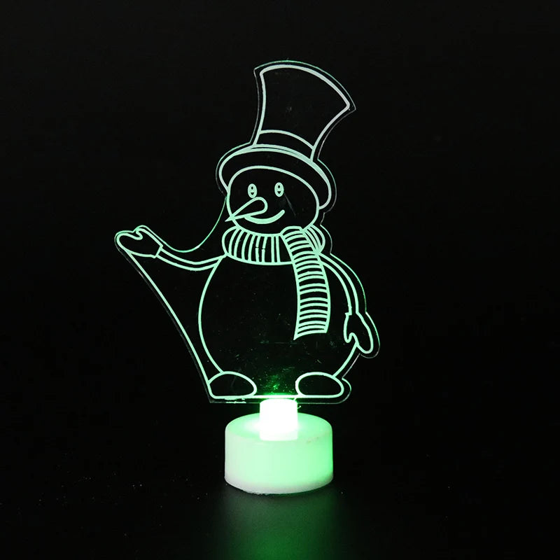 Christmas Personalized Acrylic LED Night Lights 2025 New Year Christmas Kids Gift Christmas Ornaments Atmosphere Lights Dazzle Frenzy