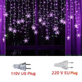 110V 220V Snowflakes  Curtain Garland on The Window Fairy Lights New Year Garland Festoon Led Lights String Christmas Decor Dazzle Frenzy