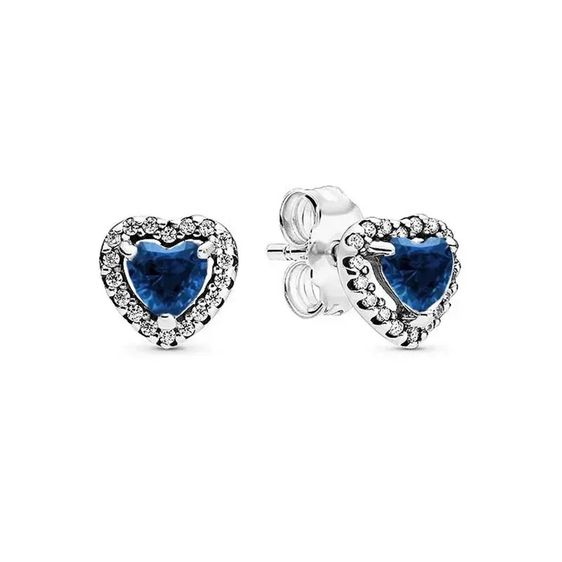 Charming 925 sterling silver new special sale heart-shaped crystal zircon earrings women's Christmas surprise jewelry to lover Dazzle Frenzy