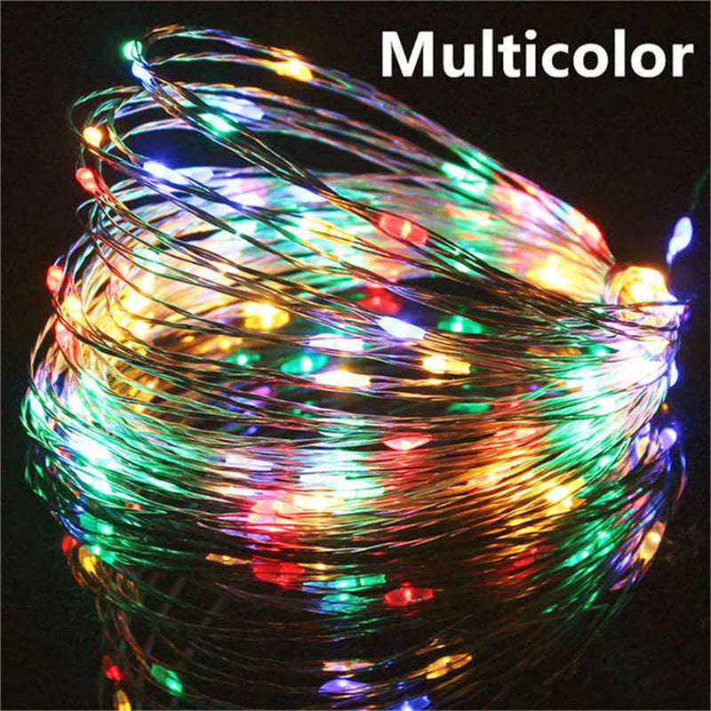 20M USB LED String Lights Copper Silver Wire Garland Light 5V Waterproof Fairy Lights Party Decoration For Christmas Wedding Dazzle Frenzy