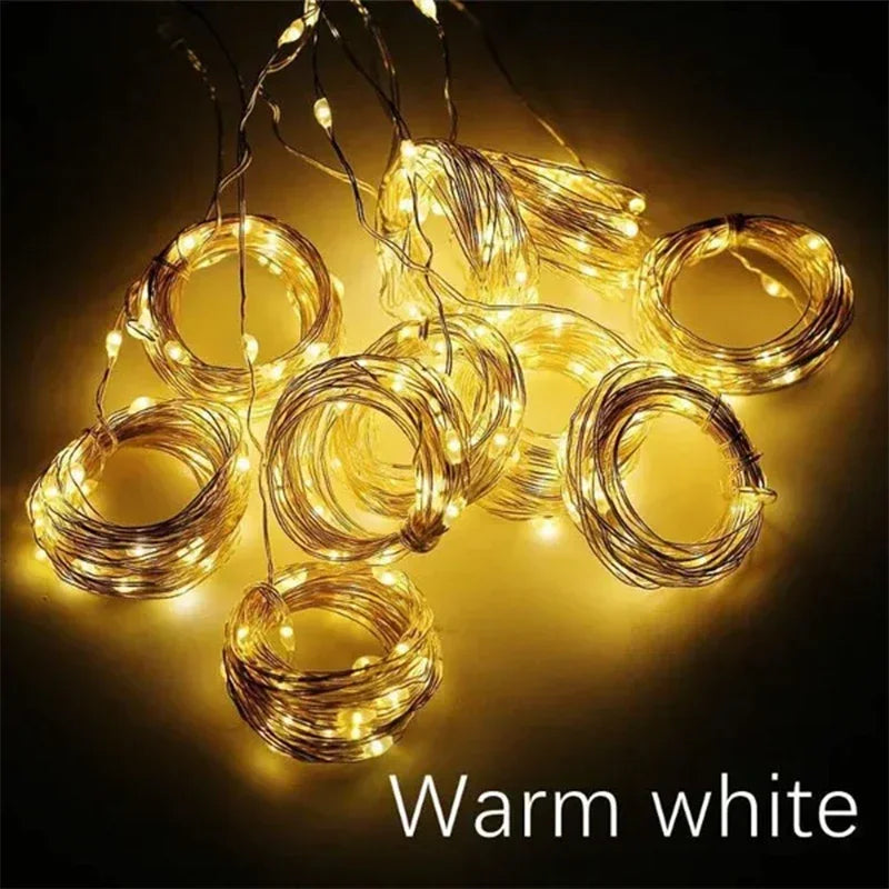 2025 Viral Nordic Luxe Solar Flower Glow Lights - Magical Garden String Curtain Dazzle