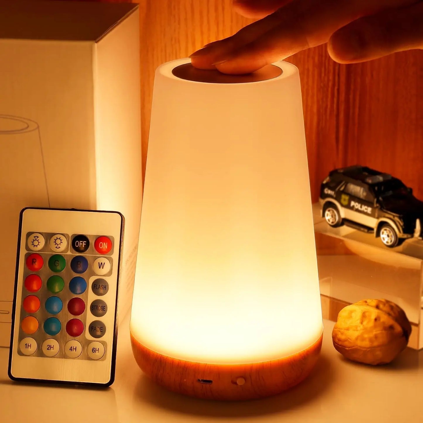 2025 Viral RGB Rechargeable Night Light - 13 Colors Touch Remote Control Portable Dazzle Lamp