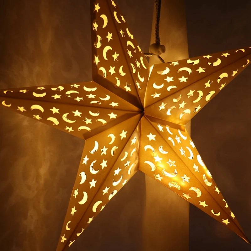 Hollow Star Hanging Pendants Christmas Decoration 2025 for Home Navidad Natal Noel Gifts Christmas Ornaments New Year 2026 Dazzle Frenzy