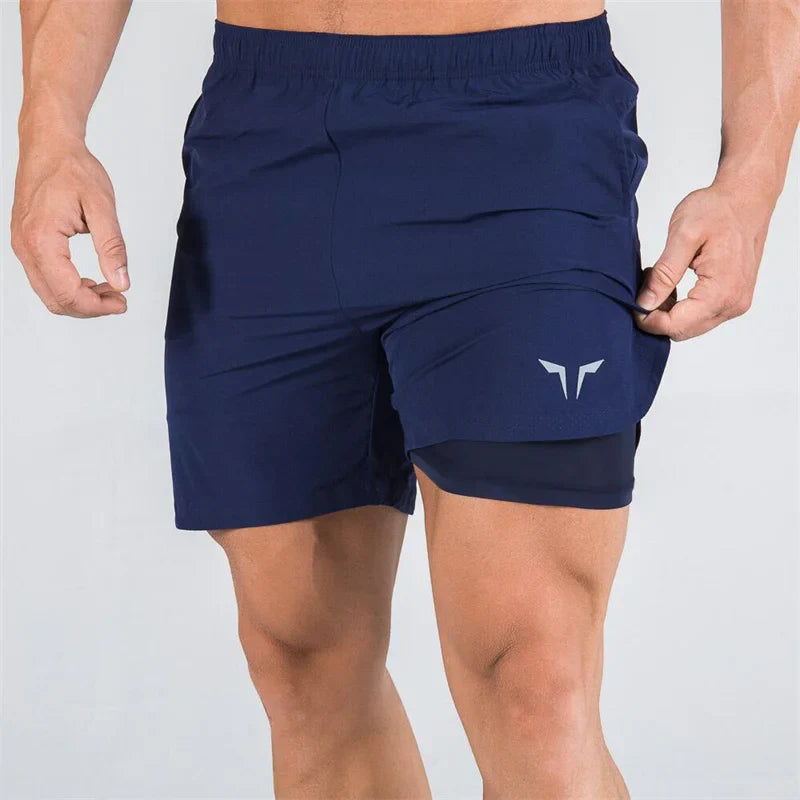 2025 Viral Stoic Empire Men's Gym Shorts - Quick Dry Double Layer Hidden Pocket Training Dazzle