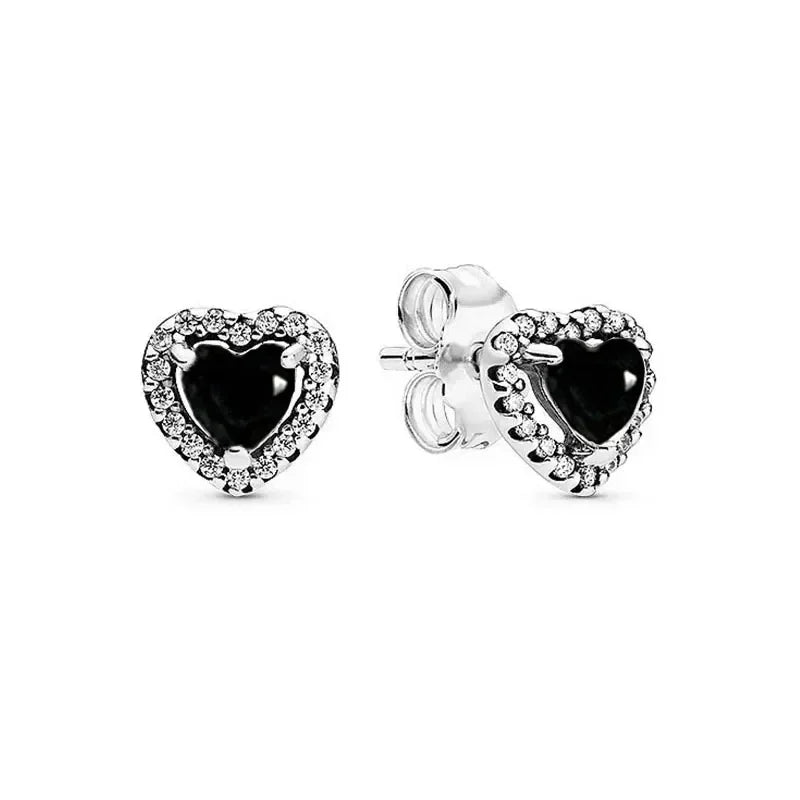 Charming 925 sterling silver new special sale heart-shaped crystal zircon earrings women's Christmas surprise jewelry to lover Dazzle Frenzy