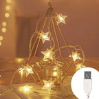 LED Star Fairy Lights Outdoor Chain Lights Garland Bulb String Lights Party Home Wedding Terrace Garden Christmas Decoration Dazzle Frenzy