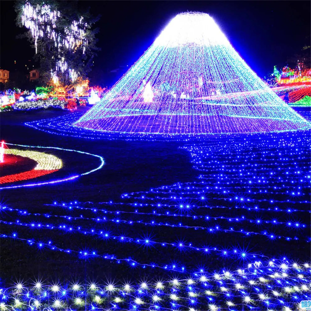 Christmas Lights 5M 10M 20M 30M 50M 100M Led String Fairy Light 8 Modes Christmas Lights For Wedding Party Holiday Lights Dazzle Frenzy