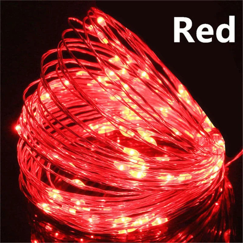 20M USB LED String Lights Copper Silver Wire Garland Light 5V Waterproof Fairy Lights Party Decoration For Christmas Wedding Dazzle Frenzy