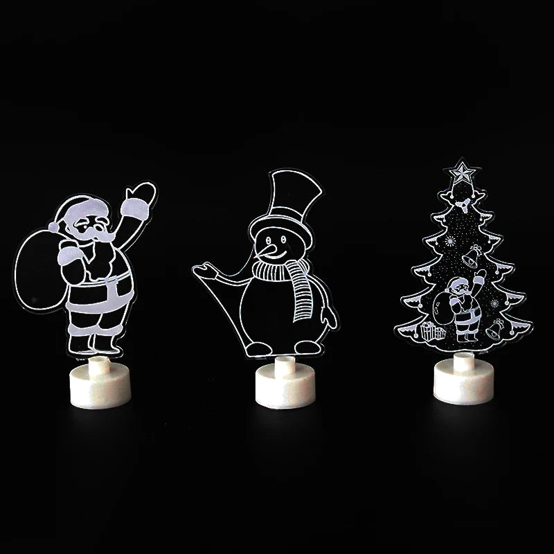 Christmas Personalized Acrylic LED Night Lights 2025 New Year Christmas Kids Gift Christmas Ornaments Atmosphere Lights Dazzle Frenzy