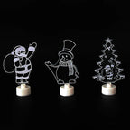 Christmas Personalized Acrylic LED Night Lights 2025 New Year Christmas Kids Gift Christmas Ornaments Atmosphere Lights Dazzle Frenzy