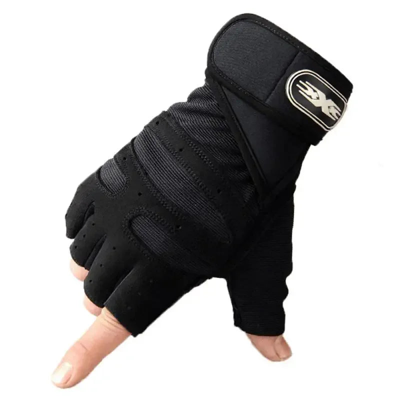 2025 Viral Gym Heavyweight Training Gloves - Half Finger Non-Slip Wrist Support Weightlifting Dazzle