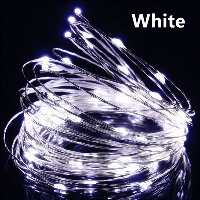 20M USB LED String Lights Copper Silver Wire Garland Light 5V Waterproof Fairy Lights Party Decoration For Christmas Wedding Dazzle Frenzy