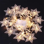3.2M Christmas Snowflakes LED String Lights Flashing Fairy Curtain Lights Waterproof For Holiday Party Wedding Xmas Decoration Dazzle Frenzy