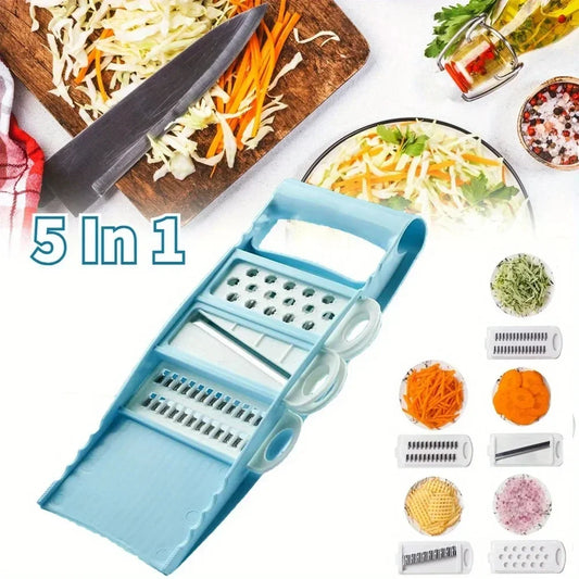 2025 Viral 5-in-1 Vegetable Chopper - Multi-Functional Onion Slicer Dicer Kitchen Gadget Dazzle