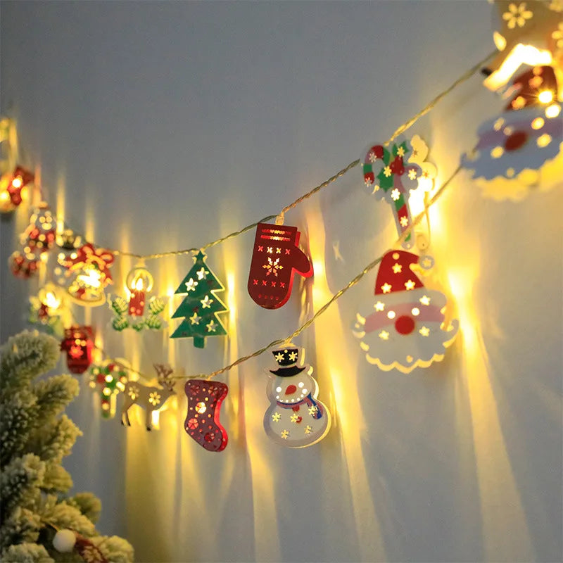 LED Fairy Lights Garland Fawn Gloves Bell Garland Battery-operated Light Living Room Bedroom Garden Decor Iron Decorative Lamp Dazzle Frenzy