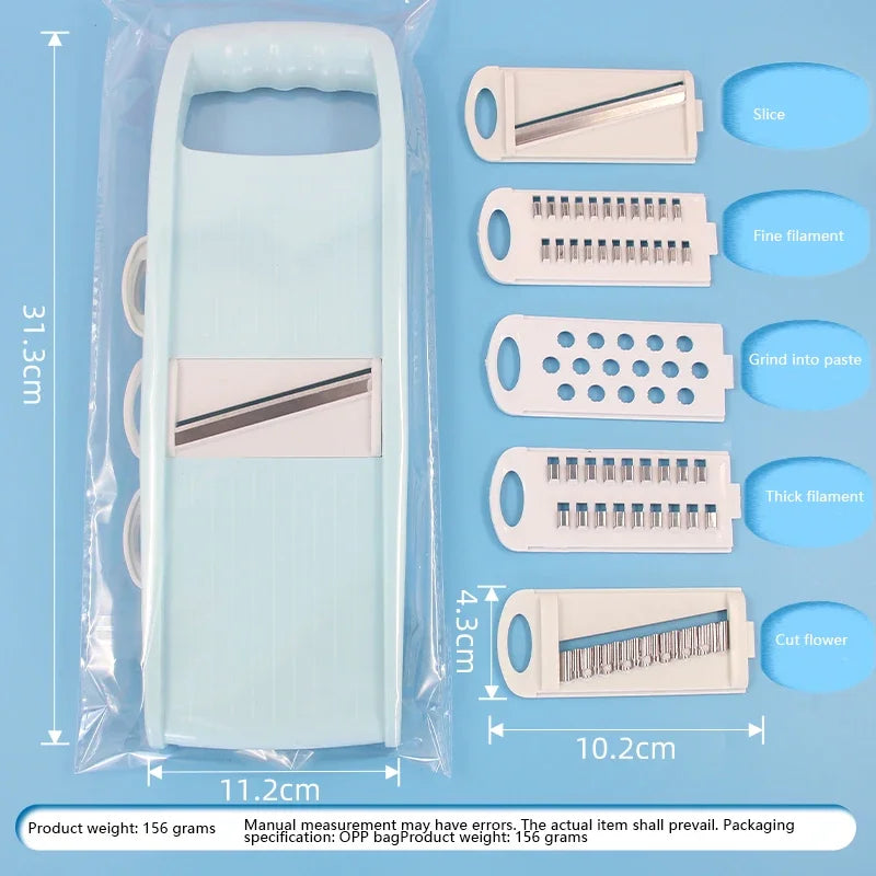 2025 Viral 5-in-1 Vegetable Chopper - Multi-Functional Onion Slicer Dicer Kitchen Gadget Dazzle