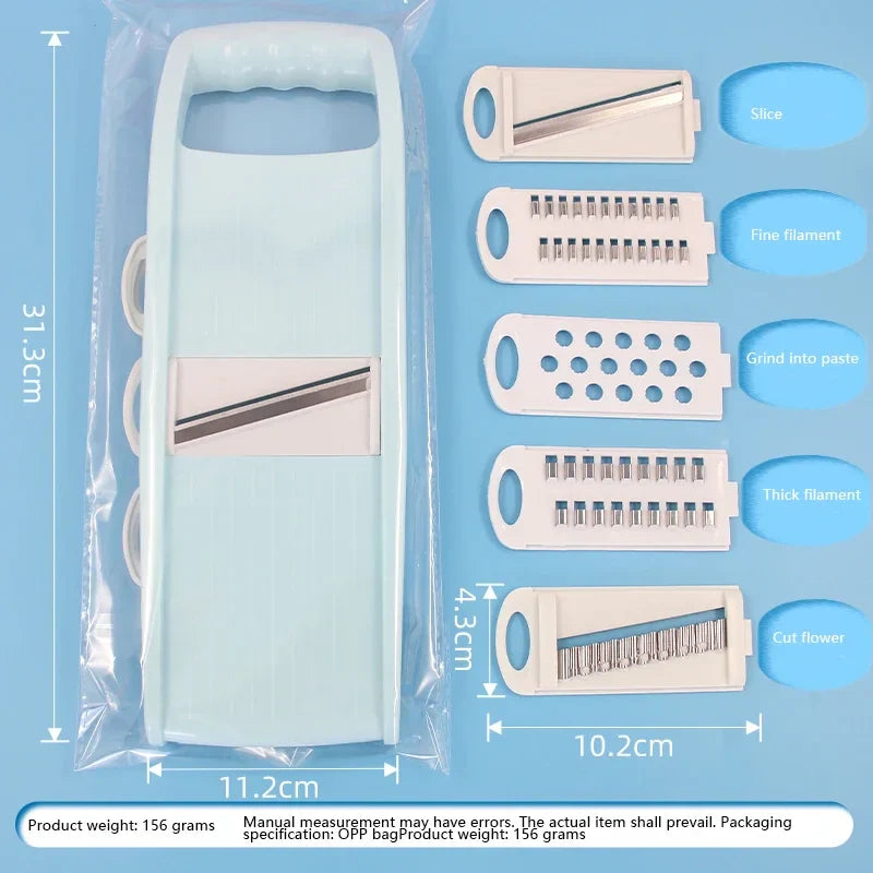 2025 Viral 5-in-1 Vegetable Chopper - Multi-Functional Onion Slicer Dicer Kitchen Gadget Dazzle