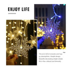 110V 220V Snowflakes  Curtain Garland on The Window Fairy Lights New Year Garland Festoon Led Lights String Christmas Decor Dazzle Frenzy