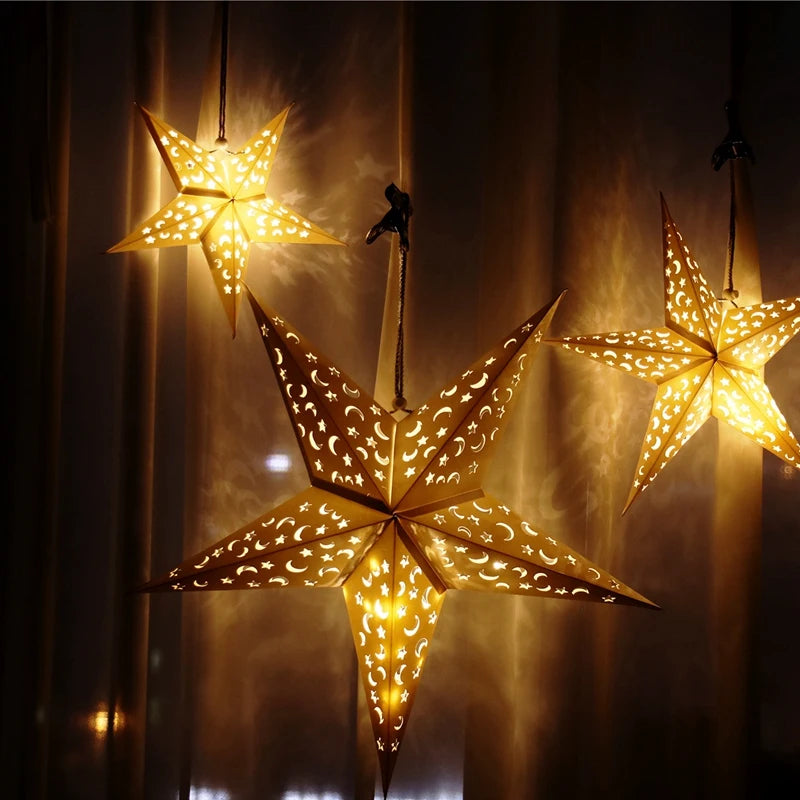 Hollow Star Hanging Pendants Christmas Decoration 2025 for Home Navidad Natal Noel Gifts Christmas Ornaments New Year 2026 Dazzle Frenzy