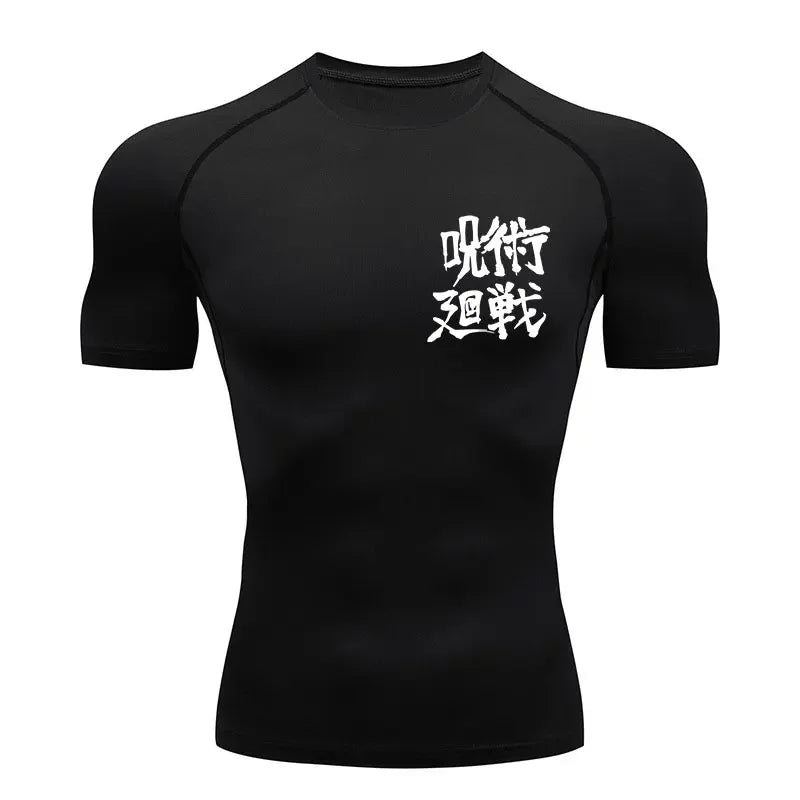 2025 Viral Jujutsu Kaisen Compression Shirt - Anime Fitness Gym T-Shirt Breathable True Fit Dazzle