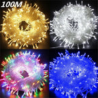 Christmas Lights 5M 10M 20M 30M 50M 100M Led String Fairy Light 8 Modes Christmas Lights For Wedding Party Holiday Lights Dazzle Frenzy