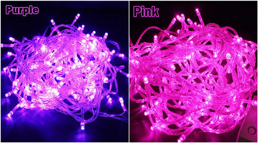 Christmas Lights 5M 10M 20M 30M 50M 100M Led String Fairy Light 8 Modes Christmas Lights For Wedding Party Holiday Lights Dazzle Frenzy