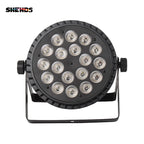 SHEHDS LED Flat Par Lighting18x12W RGBW/18x18W RGBWA+UV Aluminum Flat Par DJ Light For Disco Christmas Lights Audience Dazzle Frenzy