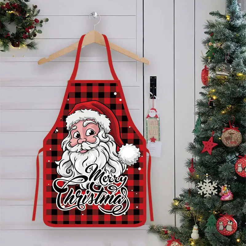 Christmas Printed Apron for Home and Party Dazzle Frenzy