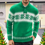 Men's New Pullover Sweater Autumn And Winter Long Sleeved Christmas Casual Fashion Jacquard Knitted Sweater Clothing For Men Dazzle Frenzy