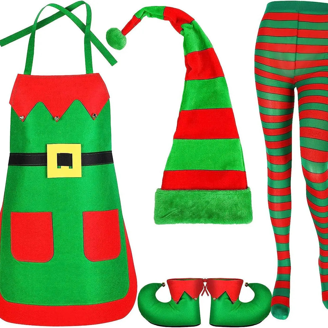 Christmas Party Apron and Hat Set Dazzle Frenzy